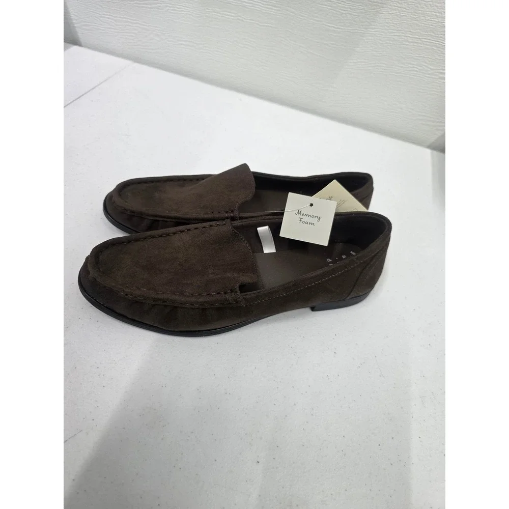 A New Day James Brown Suede Memory Foam Loafers Womens 6.5 Slip On Shoes
